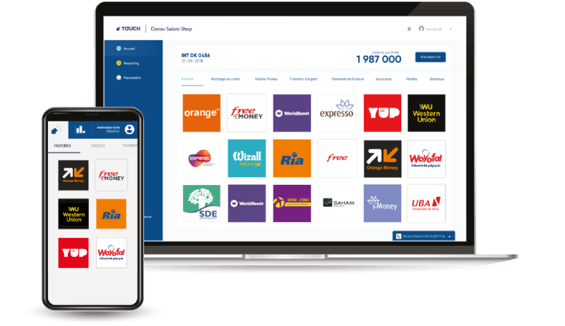 Touch Pay web et mobile